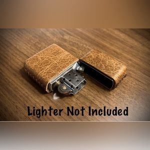 Genuine Leather Case for Zippo Lighter Standard Size (Made in USA 🇺🇸)